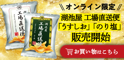 湖池屋工場直送便うすしお・のり塩 販売開始