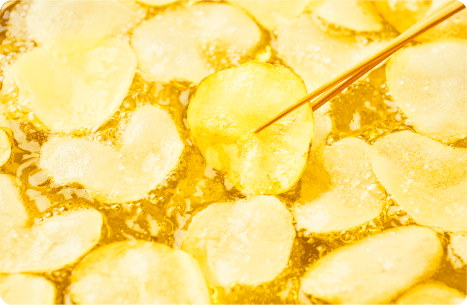 あげたてでしか感じられないポテトチップスの香りはやみつきになること間違いなし!