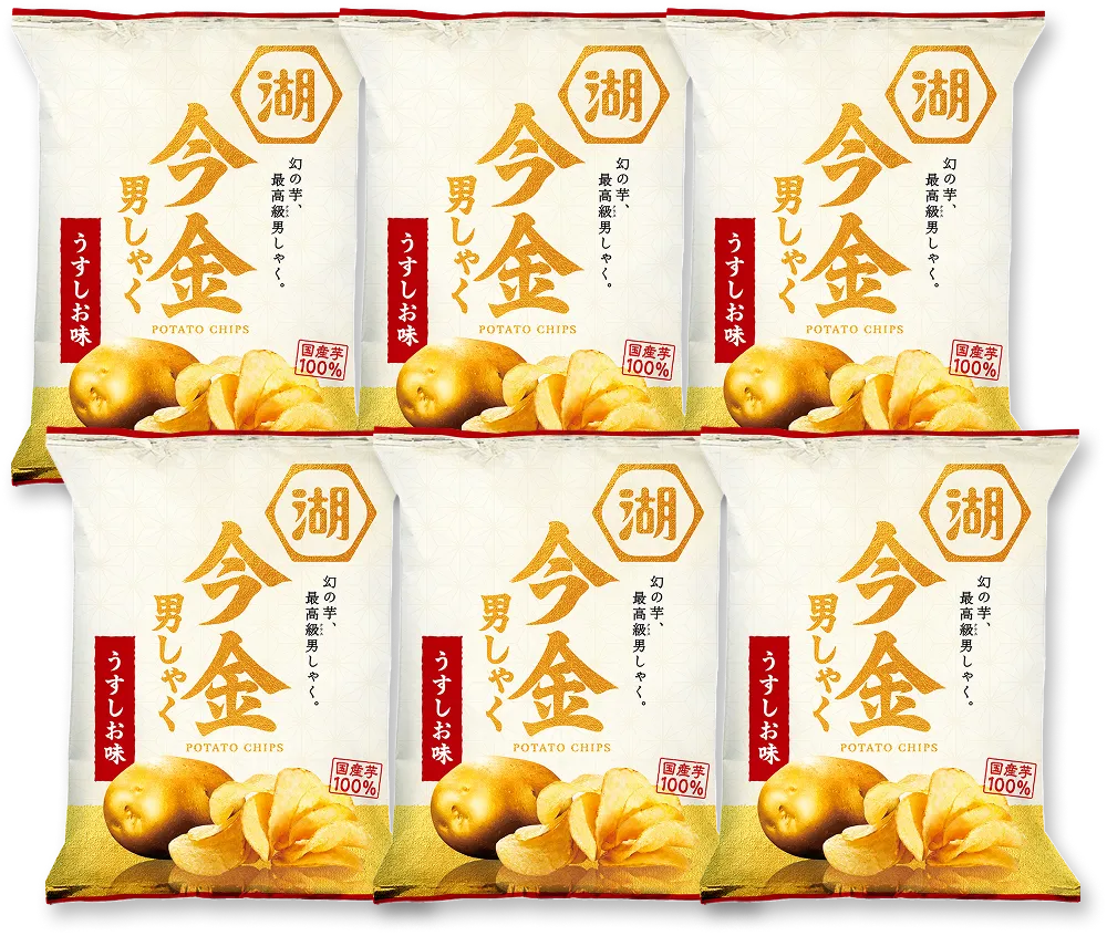 今金男しゃくポテトチップス うすしお味 1箱 (70g × 6袋)