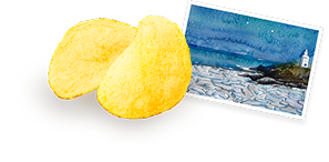 オホーツクの塩がじゃがいもの味を引き立てるポテトチップス