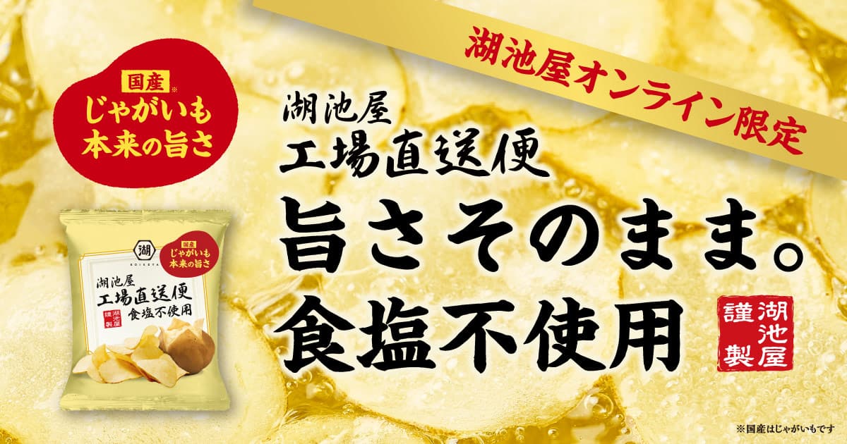 湖池屋工場直送便 食塩不使用